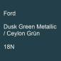 Preview: Ford, Dusk Green Metallic / Ceylon Grün, 18N.
